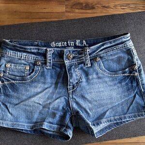 Grace in LA Women's Classic Blue Jean Shorts